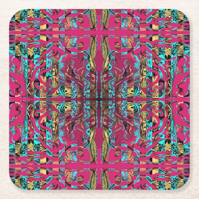 Mitochondri-Pop Underlägg Papper Kvadrat (Framsidan)