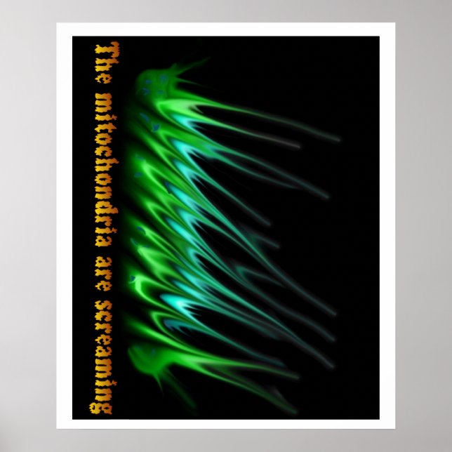 Mitochondria skriker poster (Framsidan)
