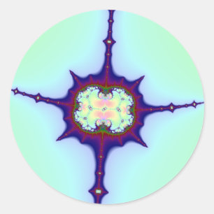 Mitosis Fractal Runt Klistermärke