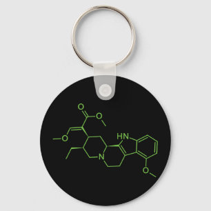 Mitragynine Kratom-molekyl - Kemidiagram Nyckelring
