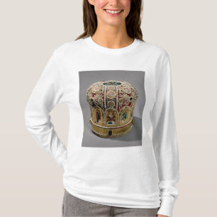 Mitrekronauppsättning med pärlor och dyrbart t-shirt