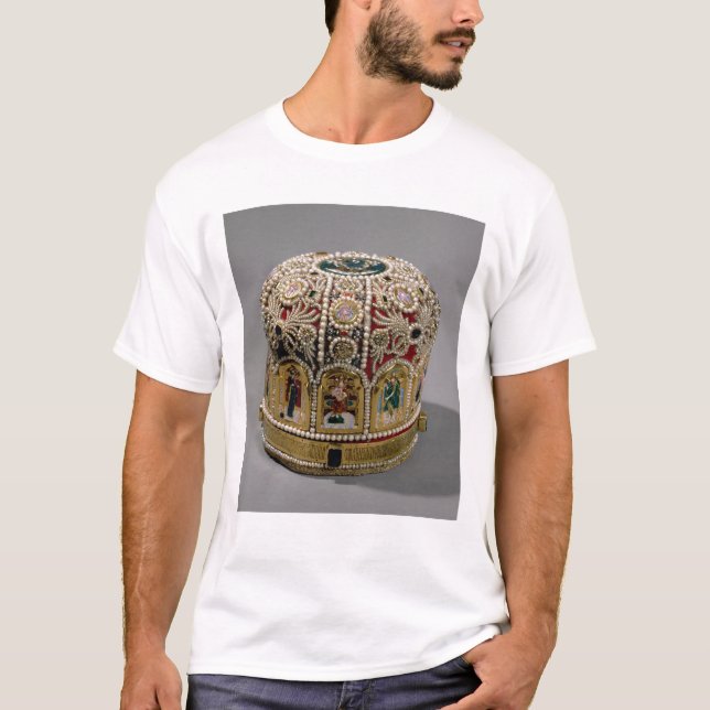 Mitrekronauppsättning med pärlor och dyrbart t shirt (Framsida)