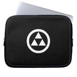 Mitsu uroko i en cirkel laptop sleeve