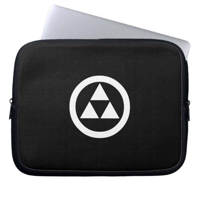 Mitsu uroko i en cirkel laptop sleeve (Framsidan)