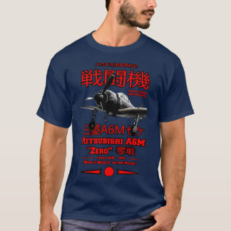 Mitsubishi A6M Zero A6M Fighter-flygplan T Shirt
