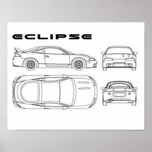 mitsubishi eclipse poster