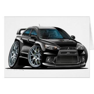 Mitsubishi Evo Black Car Hälsningskort