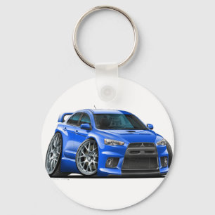 Mitsubishi Evo blåttbil Nyckelring