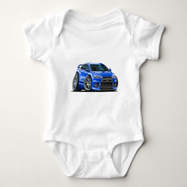 Mitsubishi Evo blåttbil Tröja (Framsida)