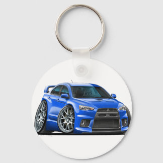 Mitsubishi Evo Blue Car Nyckelring