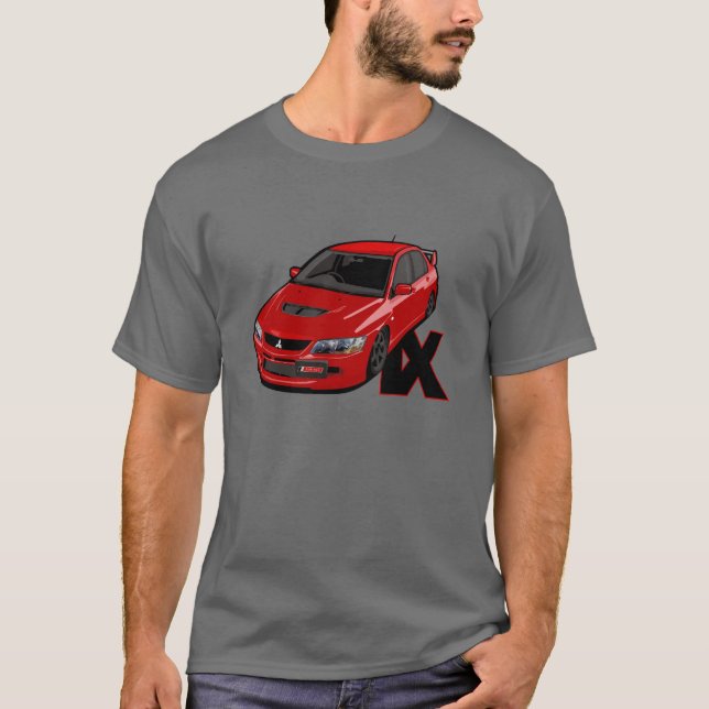 Mitsubishi EVO IX HERR T Shirt (Framsida)