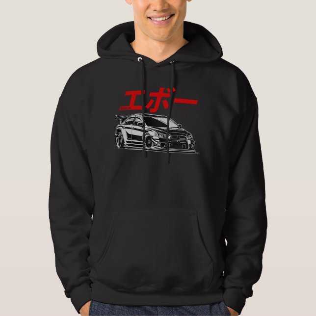 Mitsubishi EVO Japan Stil T-Shirt För manar kvinno Hoodie (Framsida)