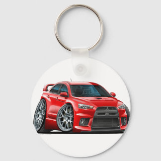 Mitsubishi Evo Red Car Nyckelring