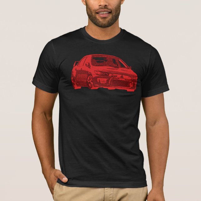 Mitsubishi Evo skjorta T-shirt (Framsida)