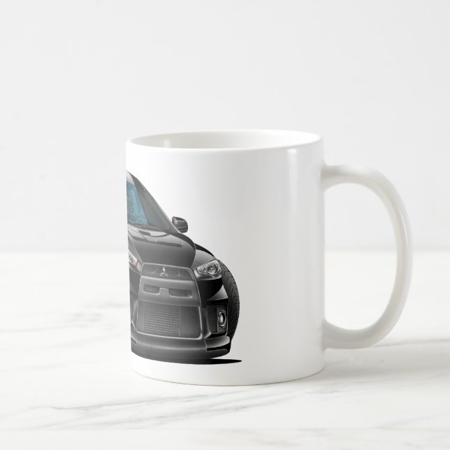 Mitsubishi Evo svart bil Kaffemugg (Höger)