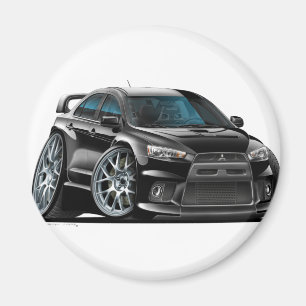 Mitsubishi Evo svart bil Magnet