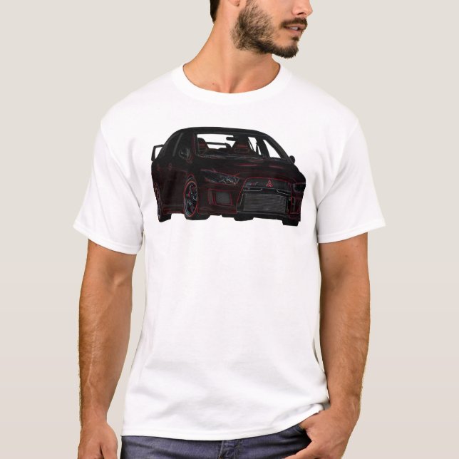 Mitsubishi Evo T-tröja T-shirt (Framsida)