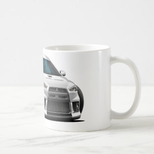 Mitsubishi Evo vitbil Kaffemugg