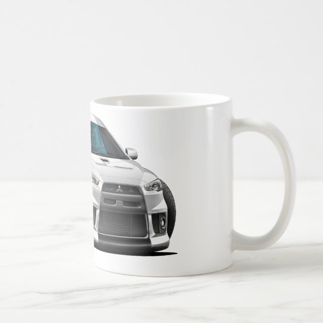 Mitsubishi Evo vitbil Kaffemugg (Höger)