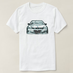 Mitsubishi evolution Evo åtta AWD Turbo samlar T Shirt