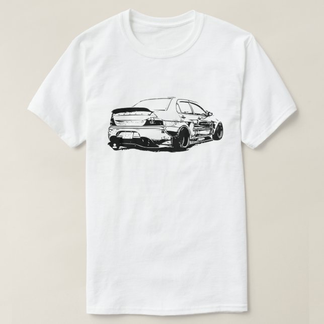 Mitsubishi evolution Evo nio vektorimageMitsubis T Shirt (Design framsida)