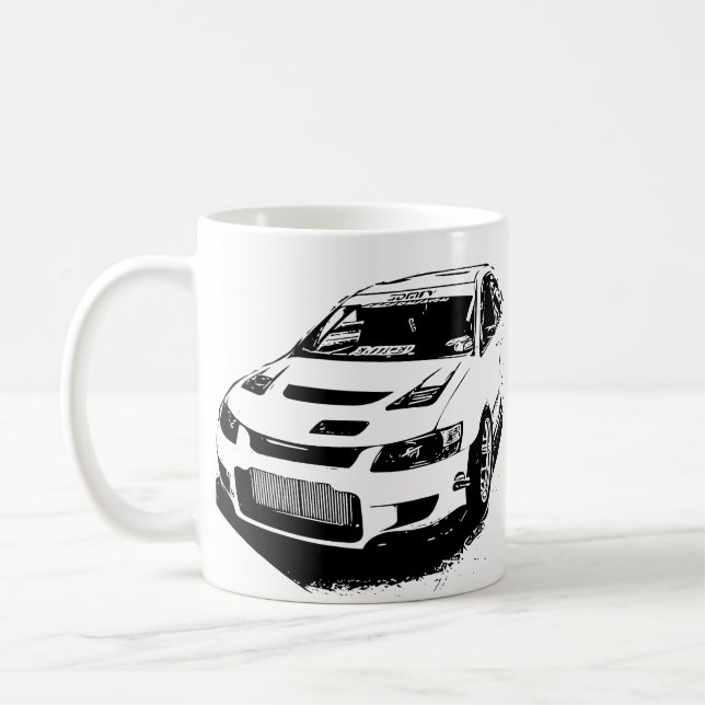 Mitsubishi Evolution Vector-bild Kaffemugg (Vänster)
