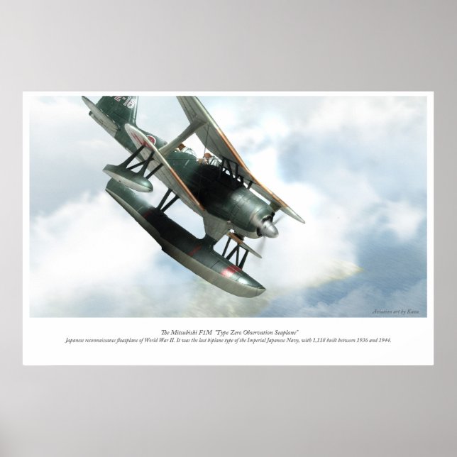 Mitsubishi F1M Poster (Framsidan)