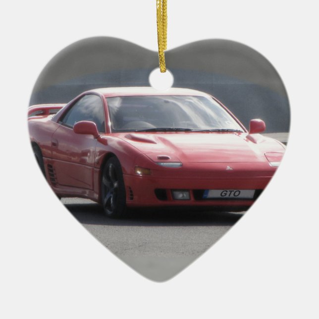 Mitsubishi GTO 3L kopplar samman Turbo Julgransprydnad Keramik (Framsidan)