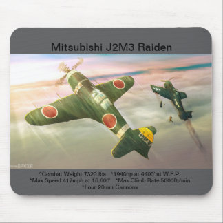 Mitsubishi J2M3 Raiden airplane mousepad Musmatta