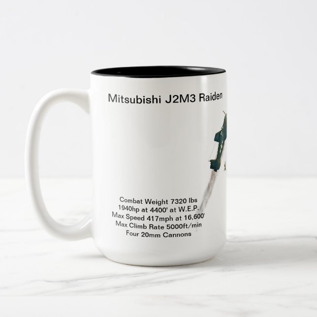 Mitsubishi J2M3 Raiden-flygplanet mugg (Vänster)