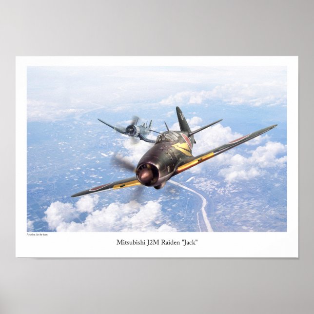 Mitsubishi J2M Raiden "Jack" Poster (Framsidan)