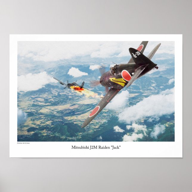 Mitsubishi J2M Raiden "Jack" Poster (Framsidan)