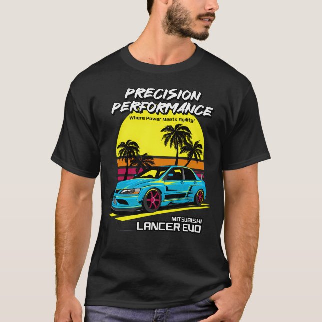 Mitsubishi Lancer Evo T Shirt (Framsida)