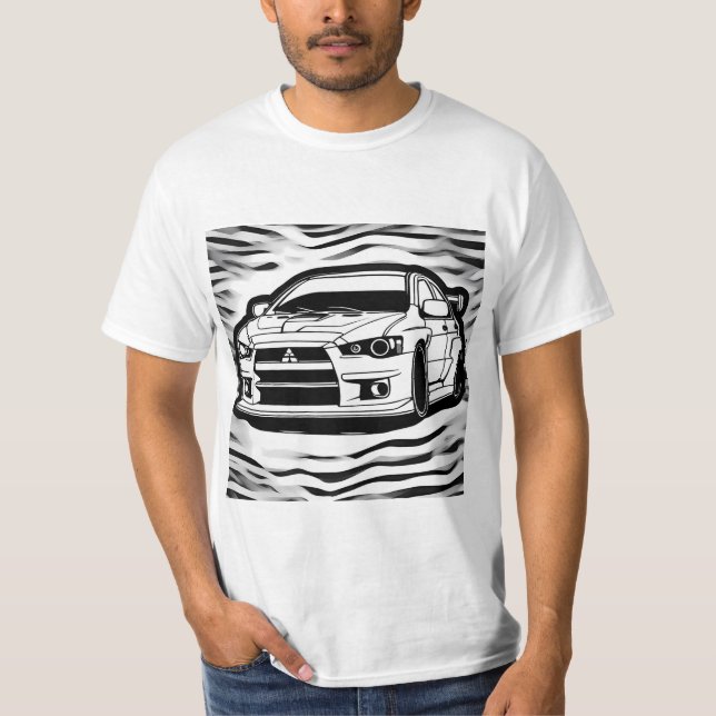 mitsubishi lancer evolution t shirt (Framsida)