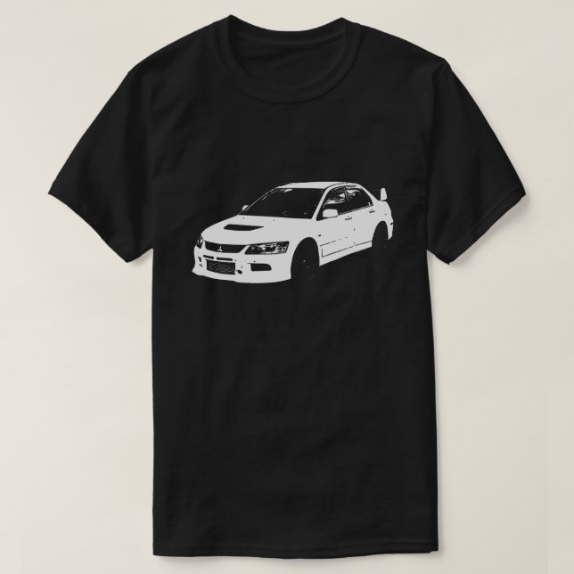 Mitsubishi Lancer Evolution  T Shirt (Design framsida)
