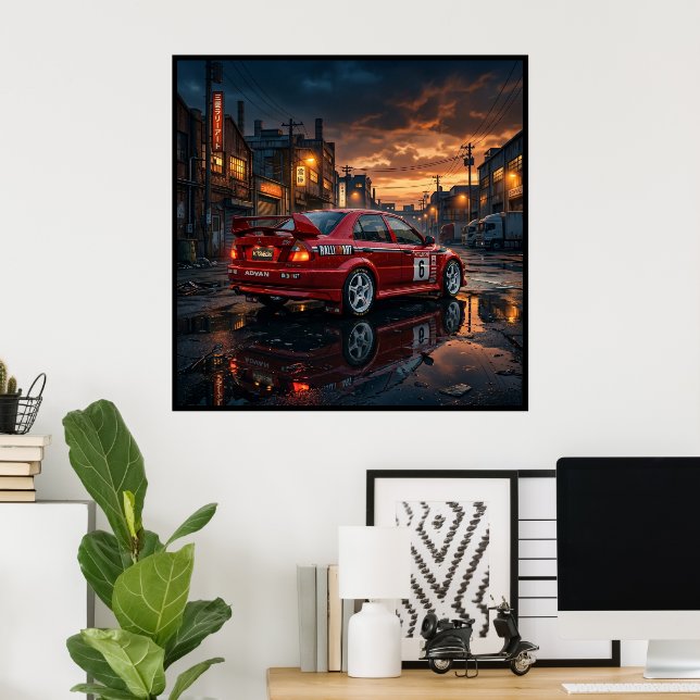 Mitsubishi Lancer Evolution VI Poster (Hemmakontoret)