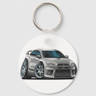 Mitsubishi Silver Car Nyckelring