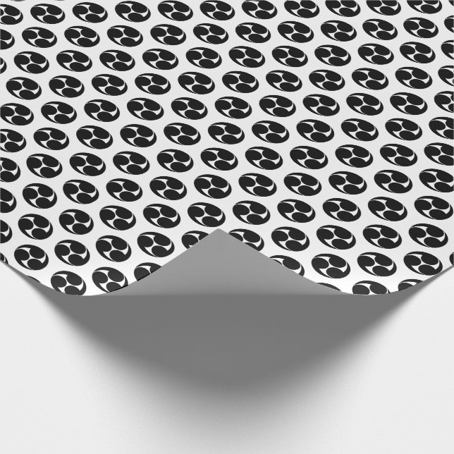 Mitsudomoe mönster traditionell japansk presentpapper (Hörn)