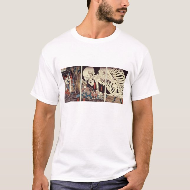 Mitsukini som trotsar den skelett- spökbilden, t-shirt (Framsida)