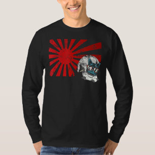 Mitsune Japansk katt - kylmask Art Sunset Anim T Shirt