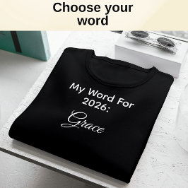 Mitt 2026 Årets Ord Grace Minimal Typografi T Shirt