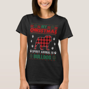 Mitt andliga djur är Bulldog Hundägare Ugly Christ T Shirt