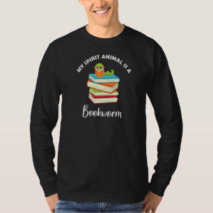 Mitt andliga djur är en bokmask Bok Älskare Lung R T Shirt