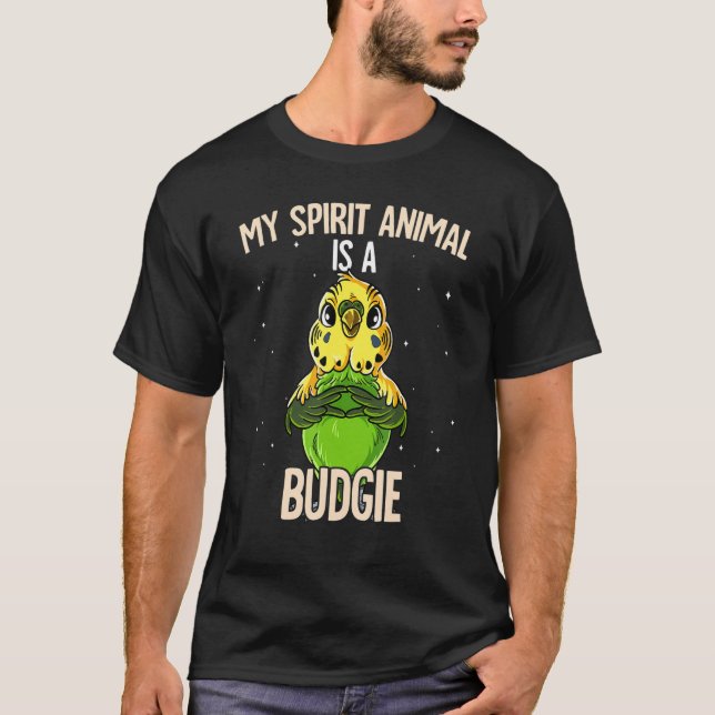Mitt andliga djur är en Budgie T Shirt (Framsida)