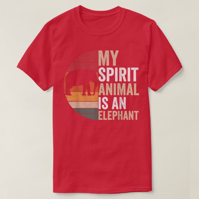 Mitt andliga djur är en elefant-elefant-Älskare-ap T Shirt (Design framsida)