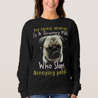 Mitt andliga djur är en grumpy Pug Pug T Shirt