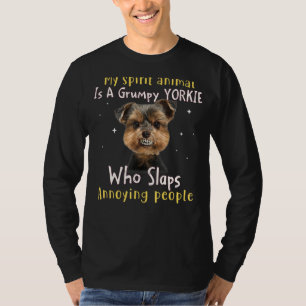Mitt andliga djur är en grumpy Yorkie Yorkie T Shirt
