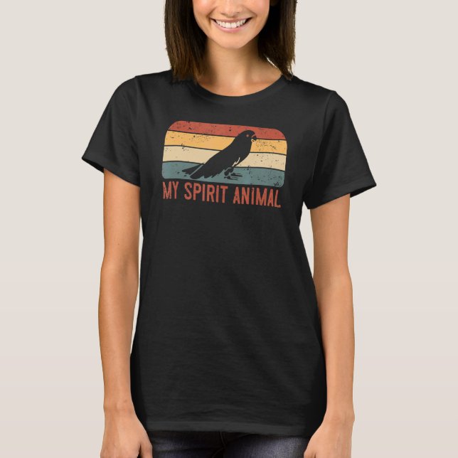 Mitt andliga djur är en papegoja t shirt (Framsida)