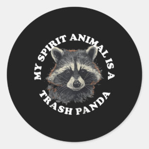 Mitt andliga djur är en Sopor Panda Baseball Runt Klistermärke