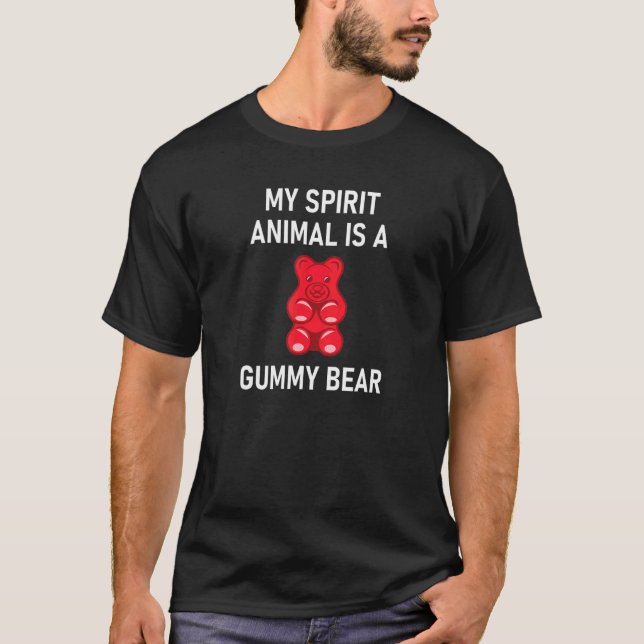Mitt andliga djur är ett gummiskt björnskämt t shirt (Framsida)